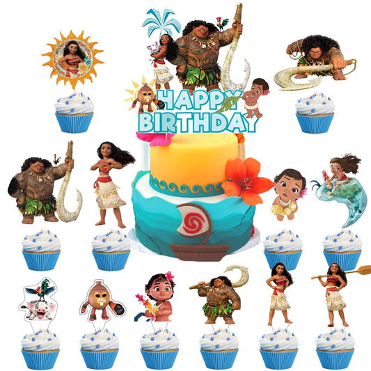 Moana Theme Cupcakes