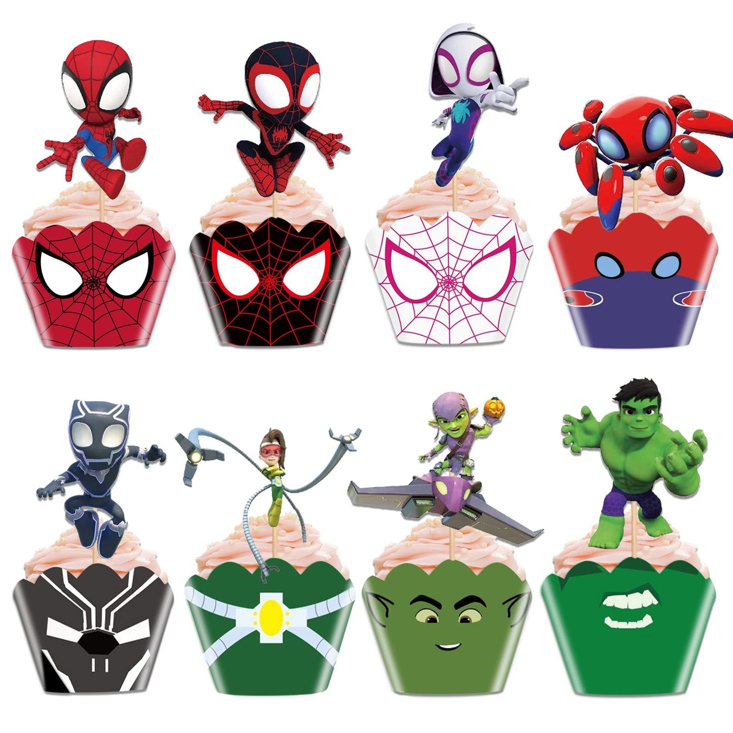 Spider-Man Theme Cupcakes