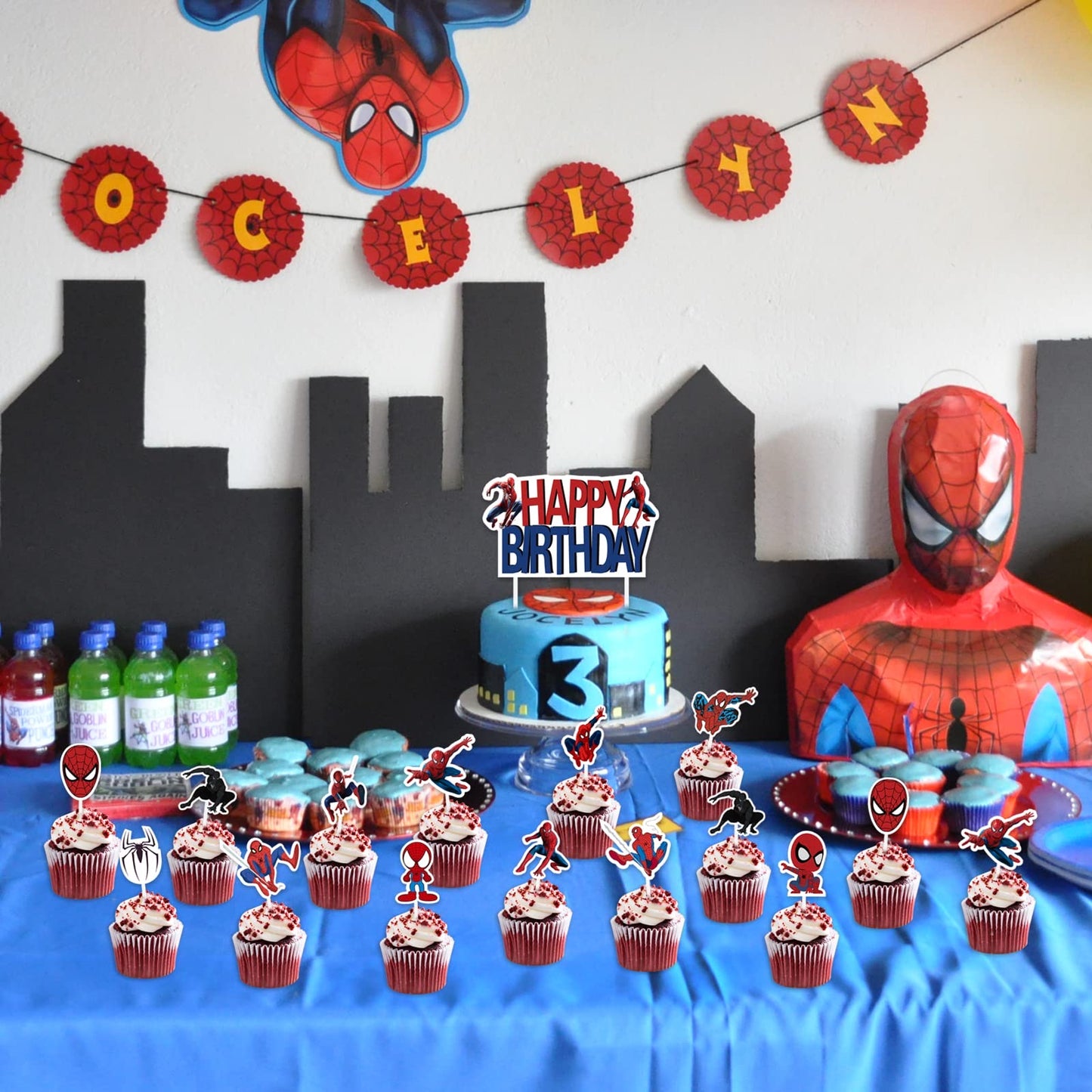 Spider-Man Theme Cupcakes
